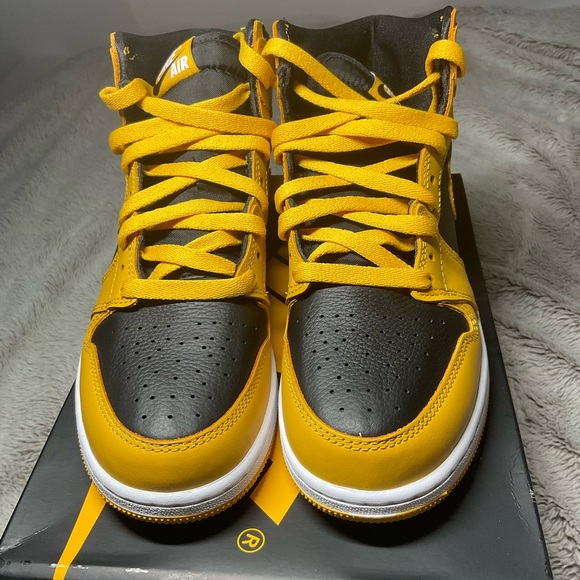 Nike Air Jordan High Top Sneakers - Yellow and Black - Picture 2 of 4